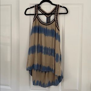 100% silk tie dye Anthropologie tank